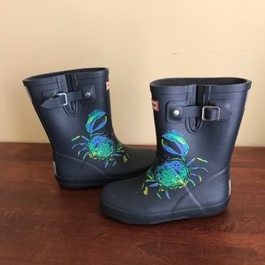 Hunter Kids Sea Creatures Crab Rain Boots Size 11